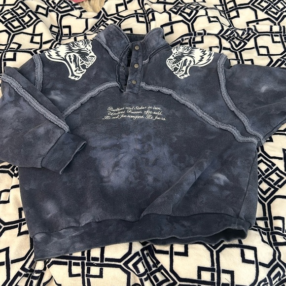 Darc Sport Blue Crop sweater - Picture 1 of 2